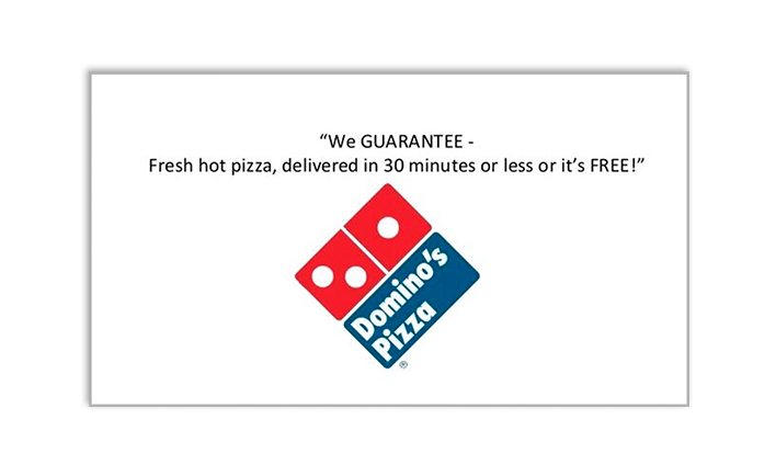 Domino’s Pizza – УТП: «Пицца за 30 минут или бесплатно»