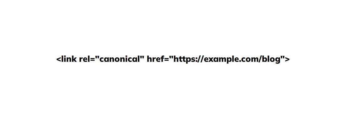 link rel canonical