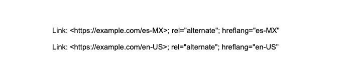 alternate hreflang links