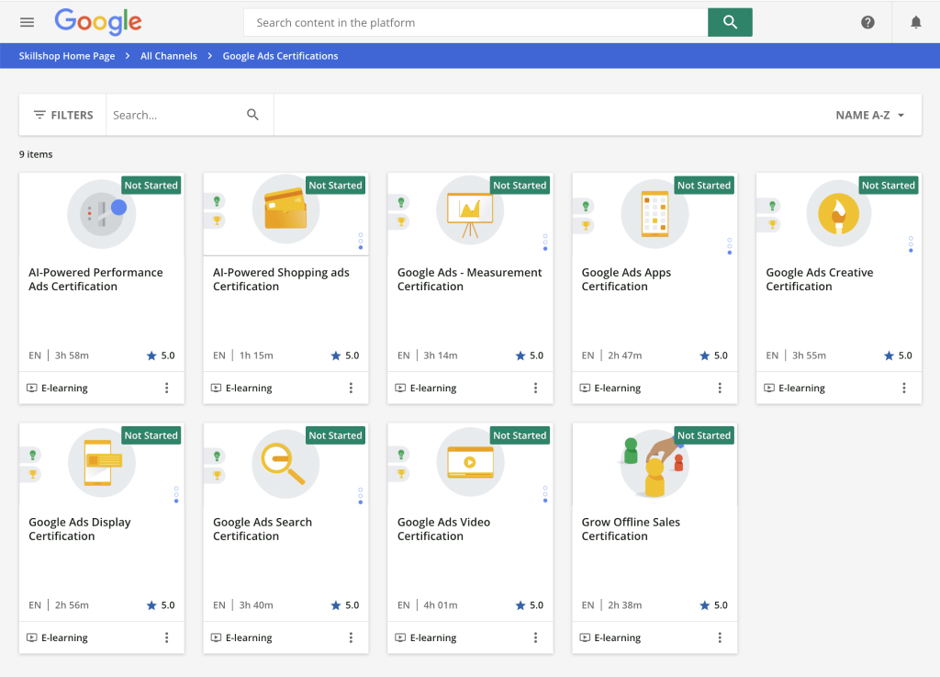 google сертификат