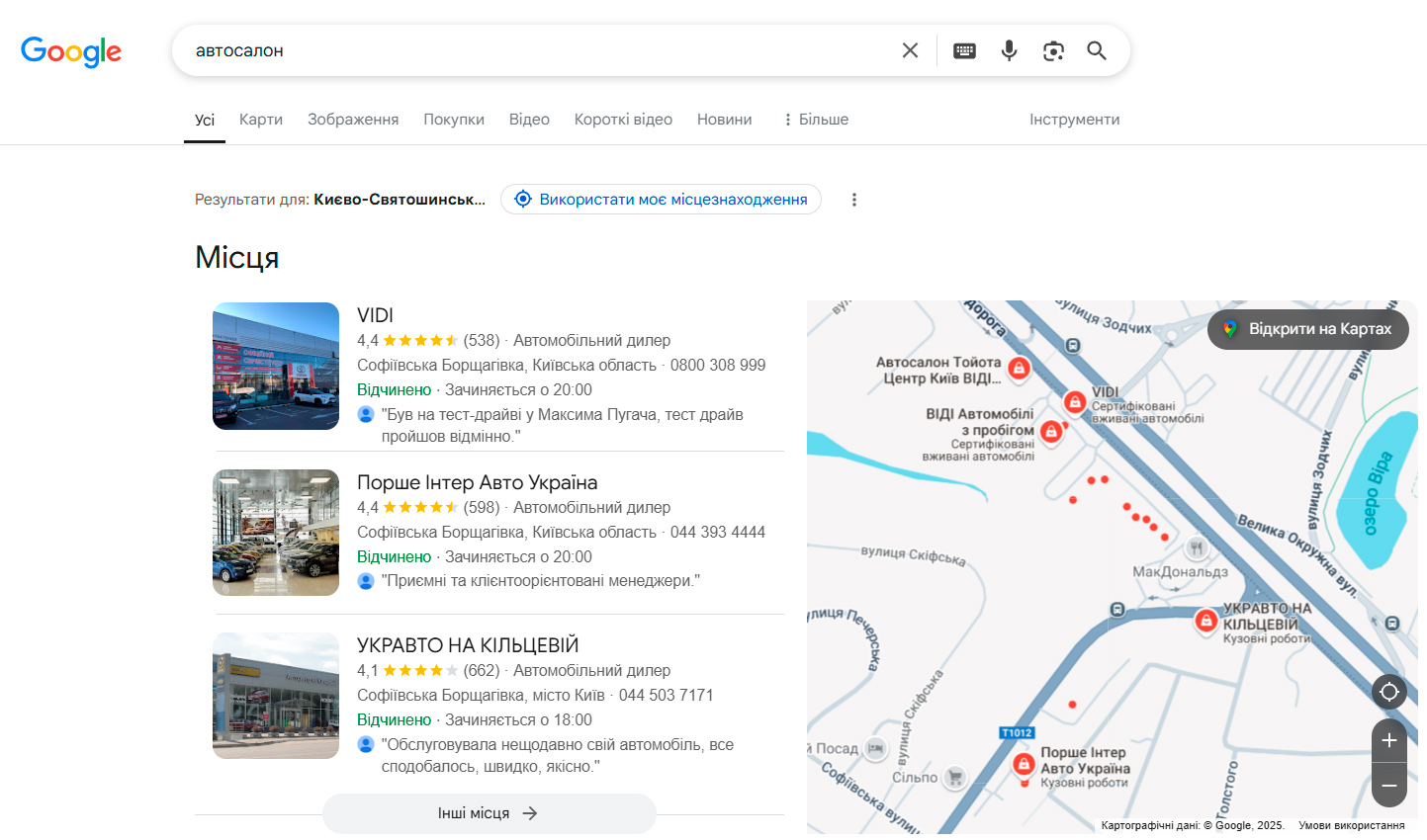 продвижение сайтов автосалона
