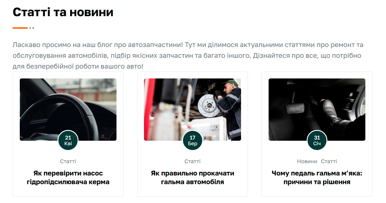 seo продвижение автозапчасти
